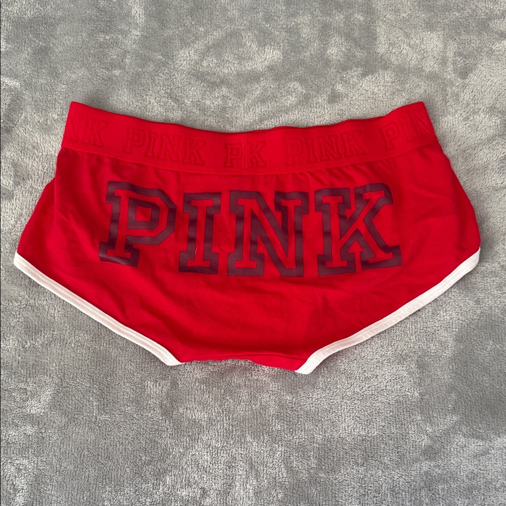 PINK Victoria's Secret Red Panties with Logo